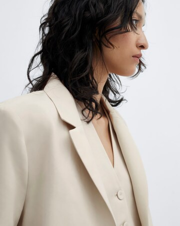 Mango Light Grey Lyocell Alicate Blazer