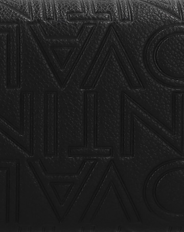 Valentino Bags Pansy Debossed Logo Black Wallet