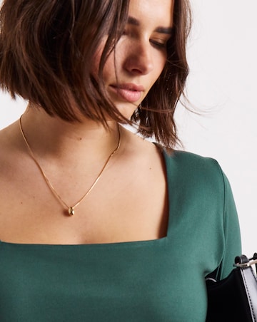 Simply Be Dark Green Long Sleeve Square Neck Top
