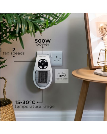 Russell Hobbs Ceramic 500W Plug Heater