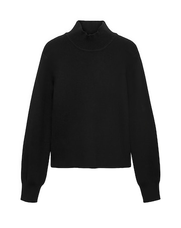 Mango High Neck Ribbed Sweater