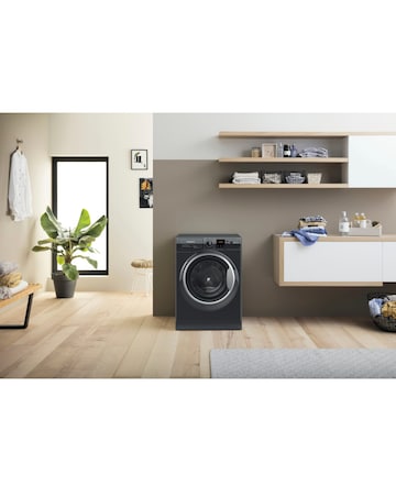 Hotpoint Anti-Stain NSWM 846 BS UK 8kg 1400rpm Washing Machine Black + Install