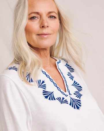 Julipa Pure Cotton Embroidered Top