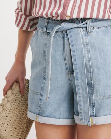 Mid Blue Utility Cargo Shorts