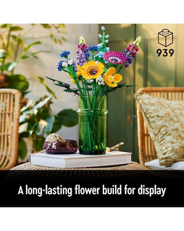LEGO Icons Wildflower Bouquet Flowers Set for Adults 10313