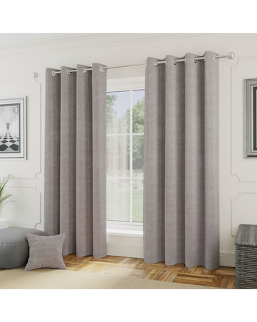 Royal Luxury Boucle Lined Eyelet Curtains