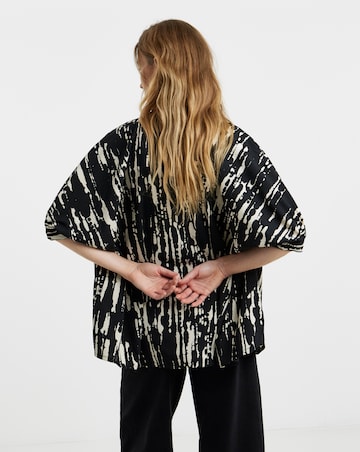 V Neck Oversized Blouse