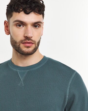 Waffle Crew Neck Sweatshirt