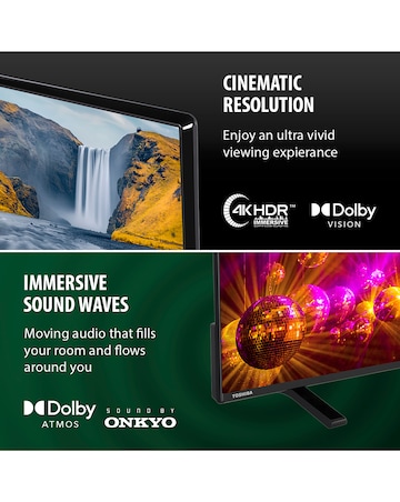 Toshiba 65UV2F53DBU 65in Smart TV 4K UHD HDR LCD Freely TV with Amazon Alexa