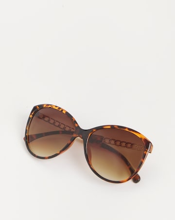 Kelly Tortoiseshell Chain Sunglasses