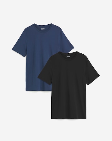 2 Pack T-Shirts Long Length- Black/Navy