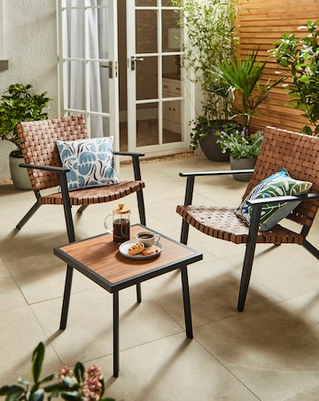 Roma Lounge Bistro Set Brown