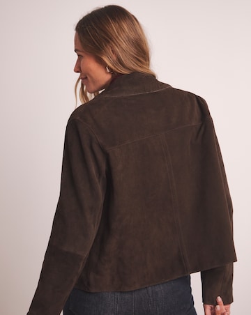 Anthology Chocolate Suede Trucker Jacket