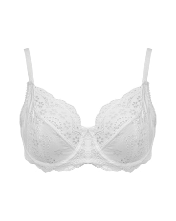 Pour Moi Swoon Broderie Full Cup Wired Bra White