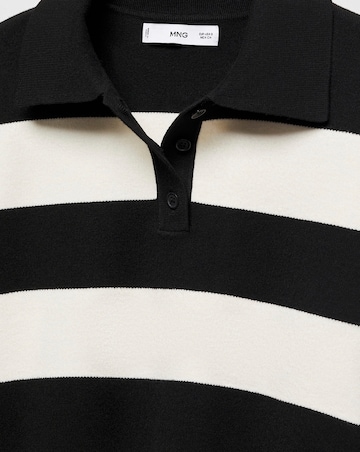 Mango Striped Polo - Neck Sweater