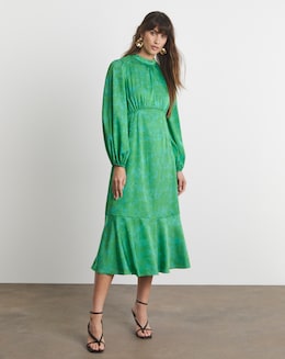 Joanna Hope Satin Jacquard Midi Dress