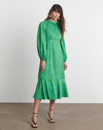 Joanna Hope Satin Jacquard Midi Dress