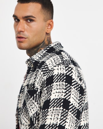 Heavy Textured Check Overshirt
