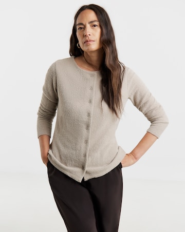 Cream Brushed Soft Touch Cardigan