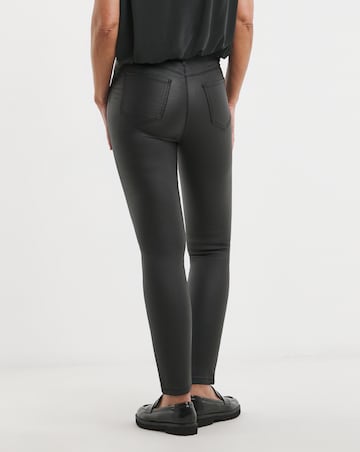 Black Coated Bella Slim Leg Jeggings