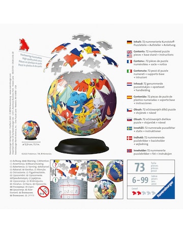 Ravensburger Pokemon 3D Puzzle Ball, 72pc