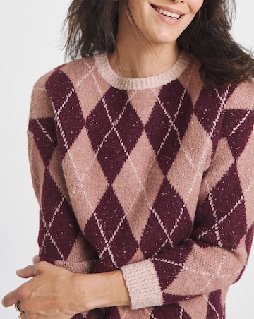 Pink Multi Argyle Jumper