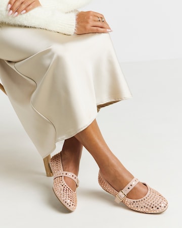 Addison Diamante Mary Jane Shoes - Wide Fit (E)