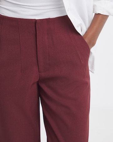 Burgundy Stretch Twill Tapered Trousers