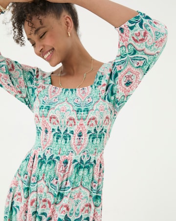 FatFace Adele Mirrored Paisley Midi Dress