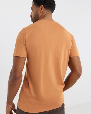 Pure Cotton Crew Neck T-Shirt Long- Coral