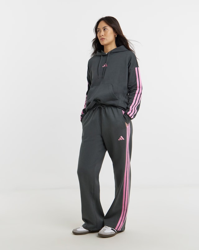 adidas 3 Stripe Wide Leg Jogger