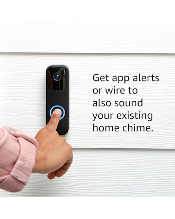 Blink Video Doorbell with Sync Module 2 - Black