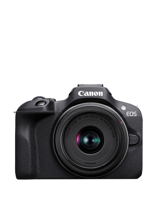 Canon EOS R100 APS-C Mirrorless Camera inc RF-S 18-45mm Lens - Black