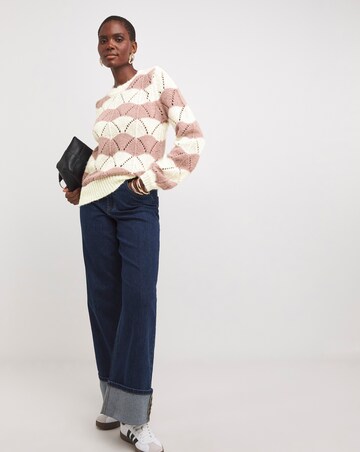 Pointelle Crew Neck Jumper