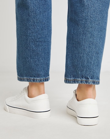 Ryder Lace Up Canvas Trainer - Wide Fit (E)