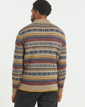 Joe Browns 1/4 Zip Fairisle Jumper