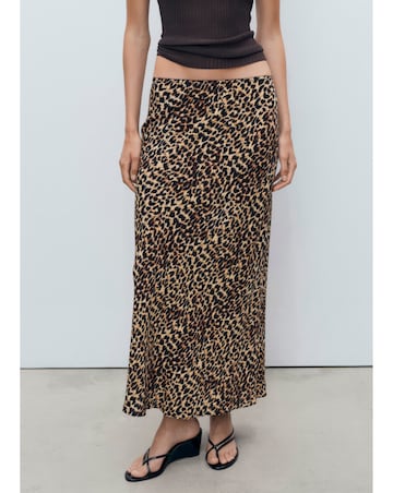 MANGO LEOPARD PRINT SKIRT