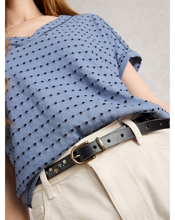 White Stuff Embroidered Stripe Tee