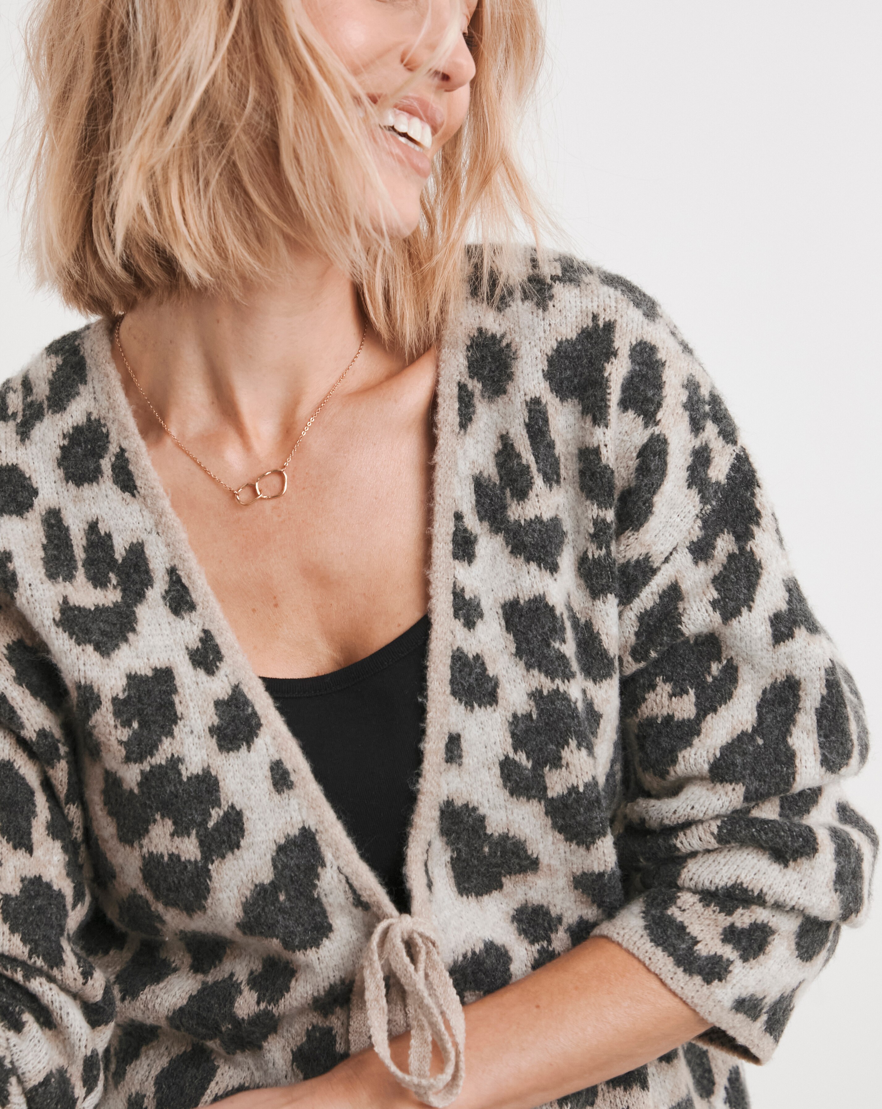 新品　Cardigan Jacket Animal Print Animal print jacquard cardigan Woman, Patterned | TWINSET Milano