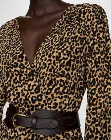 Mango Lin Leopard Midi Dress