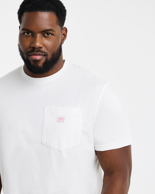 JACK & JONES Premium Caleb Patch T-Shirt - White
