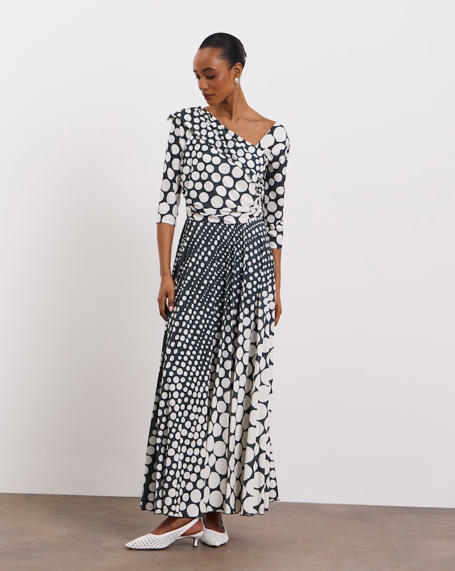 Joanna Hope Pleated Jersey Dress