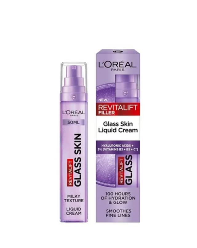 LOreal Paris Revitalift Filler Glass Skin Liquid Cream Face Moisturiser 50ml