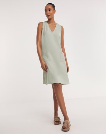 Textured Fabric Apron Dress