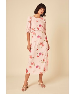 Nobody's Child Felicia Midi Dress Malika Floral Pink