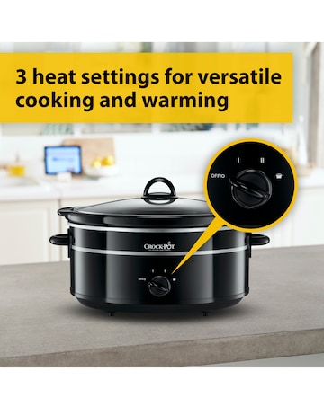Crockpot SCV655B 6.5 Litre One Pot Black Manual Slow Cooker