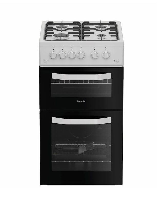 Hotpoint HTG5GCW 50cm Gas Twin Cooker - White