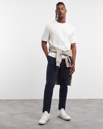 Navy Open Hem Joggers