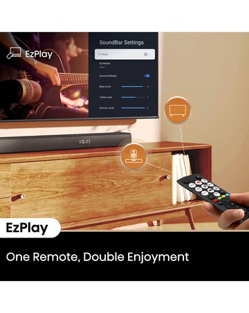 Hisense 75in 75A6NTUK Smart 4K TV with Amazon Alexa and 180W Soundbar Bundle