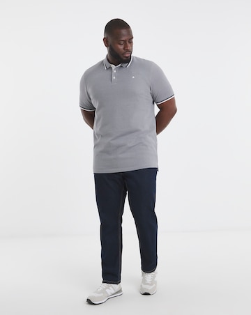 Jack & Jones Premium Paulos Tipped Polo - Grey